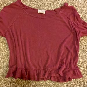 mauve colored long sleeve